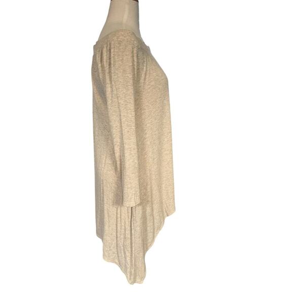 Red by BKE Size Small Light Tan Long Sleeve Tunic Off the Shoulder Top Rayon - Picture 5 of 10